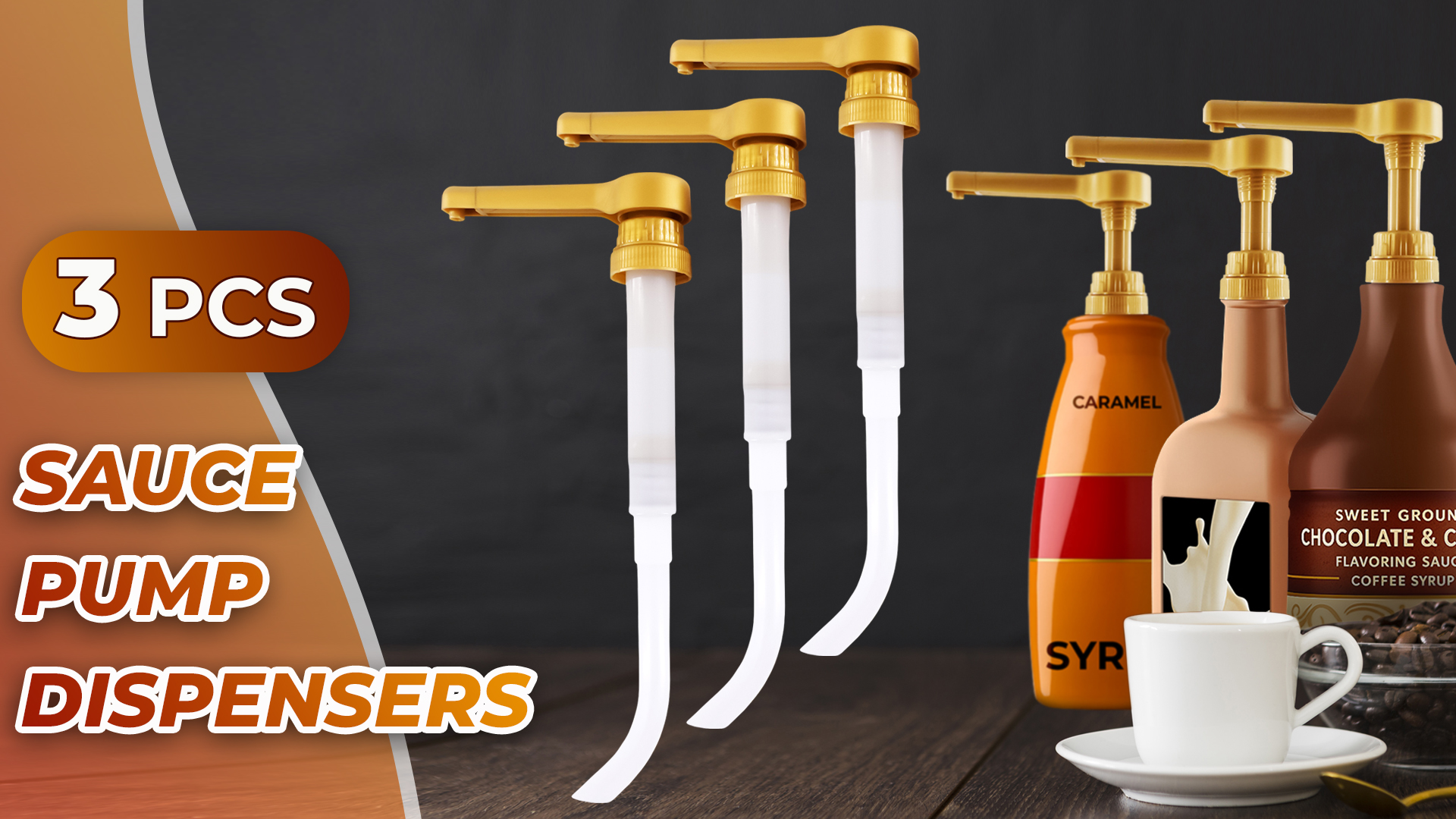 Amazon.com: Pump for Coffee Syrup Bottle Set of 3 – Compatible